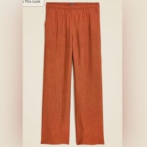 J. Crew Stratus pant in textured satin Toasted Paprika Size Medium NWT!